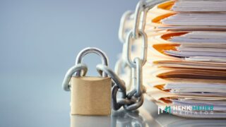 Dossier Symbolisch Beveiligd Met Een Stalen Ketting En Hangslot